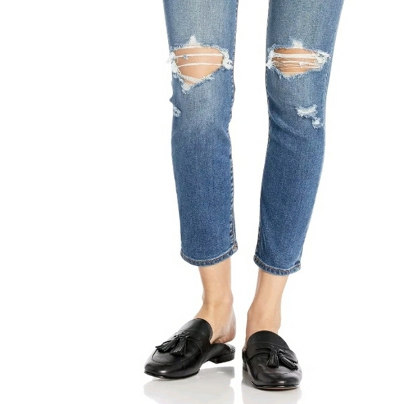 NWT HUDSON DISTRESSED 👖 JEANS STRETCH SKINNY CROPPED. 29 $215 - Picture 2 of 8